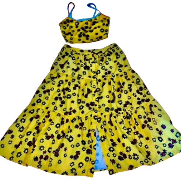 Solid & Striped size L daisy 3 tier ruffled skirt set with matching top - Picture 1 of 15